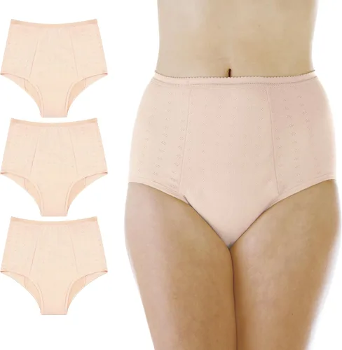 Vista 12 de Paquete de 3 bragas reutilizables de máxima absorción para mujer, color blanco, negro, ciruela SM (se adapta a cadera: 35-37)