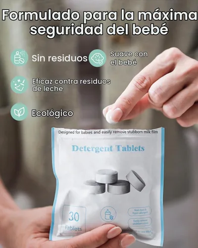 Vista 3 de GROWNSY Comprimidos oficiales para lavar botellas de detergente 130 piezas