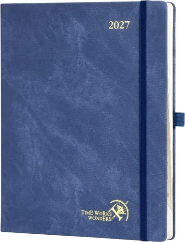 Vista 9 de POPRUN Agenda semanal y mensual 2027, libro de citas grande de 8.5 x 10.5 Verde oliva