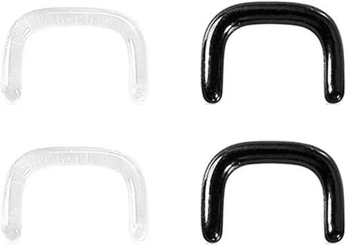 Vista 8 de 4 piezas de retenedor de tabique de vidrio 16G 14G 12G 10G 8G, 2 piezas negro y 2 piezas transparente en forma de U con anillos en O para trabajo