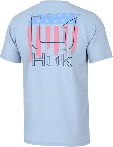 Vista 32 de HUK Mens Fishing Graphic Tee, Performance Short Sleeve, Quick-Dry Bass Bones - Búho nocturno