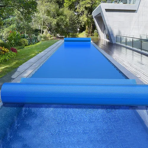 Vista 6 de BigXwell - Cubierta solar resistente para piscina, 6 x 12 pies, 0.630 in, color azul Rectangle for Small Above Ground & Inground Pools