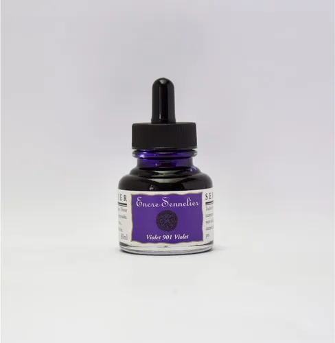 Vista 25 de Sennelier Tinta de dibujo, botella de 1.0 fl oz, azul ultramar Azul ultramarino