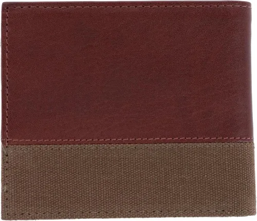 Vista 4 de Trafalgar Charing Cross - Cartera biplegable de cuero y lona RFID