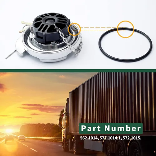 Vista 3 de Junta de tapa de combustible 572.1014.1 Compatible con camiones Peterbilt Junta de tapa de tanque de gas, arandelas de repuesto Junta de anillo