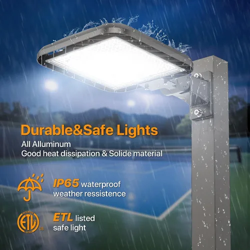 Vista 6 de Luces de Estacionamiento 240W 36000LM Montaje de Brazo Ajustable Luces de Caja de Zapatos para Exteriores con Fotocélula de Anochecer a Amanecer