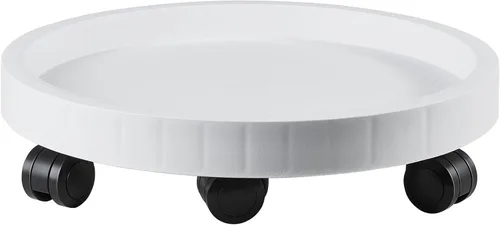 Vista 9 de Carrito para Macetas de 9.8 Pulgadas con Platillo Rodante con Ruedas, Soporte con Ruedas de Servicio Pesado para Plantas en Maceta, Bandeja Base
