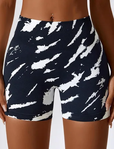 Vista 3 de Pantalones cortos de entrenamiento para mujer, sin costuras, cintura alta, amplifican el gimnasio, yoga, atléticos, pantalones cortos