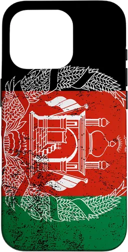Vista 19 de iPhone 11 Pro Max Grunge bandera de Afganistán Vintage South Asia Pashto Dari estuche de regalo