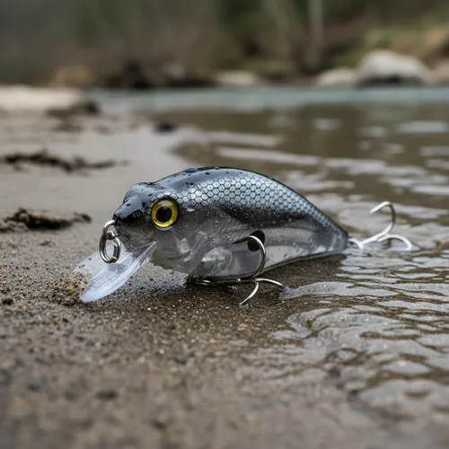 Vista 3 de Juego de 5 señuelos de cigüeñal de pesca suspendidos, cebos de manivela Jerkbaits Minnow, cebo de manivela con cuentas de traqueteo, como cebos
