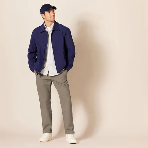 Vista 5 de Tienda Essentials Mens Classic-Fit Wrinkle-Resistant Flat-Front Chino Pant (Available in Big & Tall)