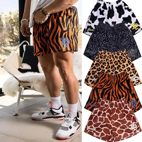 Vista 5 de Pantalones cortos Inaka 2023 para hombre y mujer, con estampado IP gráfico, pantalones cortos de malla para baloncesto, entrenamiento, gimnasio