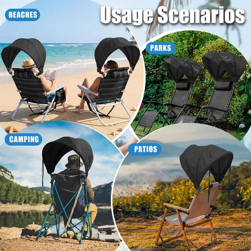 Vista 6 de [Usado] DaisyInner Silla de playa, sombrilla plegable extra grande, con abrazadera ajustable para playa, camping, pesca, sala de estar al aire libre