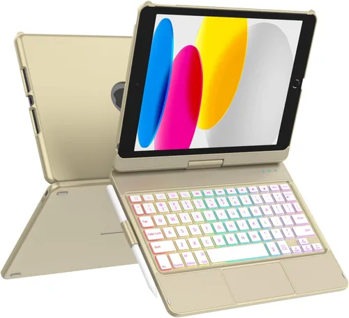 Vista 9 de HOTLIFE Funda de teclado para iPad 10.2 de 9ª/8ª/7ª generación, teclado táctil para iPad de 9ª generación, 8ª generación, 7ª generación, funda Negro