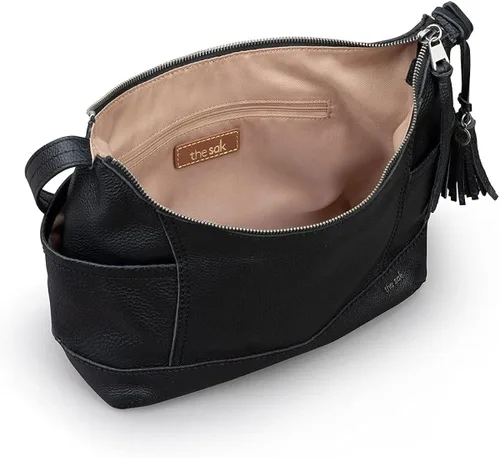 Vista 4 de The Sak Bolso Hobo Kendra para mujer en cuero, Negro II, talla única