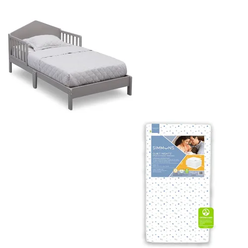 Vista 5 de Delta Children Homestead - Cama para niños pequeños, certificado Greenguard Gold, color gris