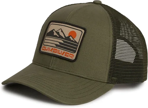 Vista 13 de Quiksilver Gorra de béisbol de algodón premium ajustable con cierre a presión y logotipo para hombre Negro