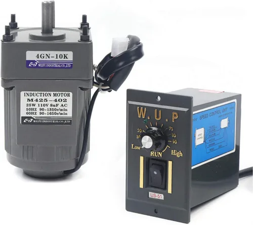Vista 14 de Motor de engranajes eléctrico 110V 250W 10K Monofásico de alto par motor reductor de engranajes de CA 0-135 RPM Controlador de velocidad variable