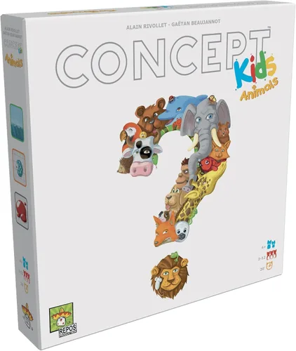 Vista 2 de Concept Kids Animals - Juego cooperativo de adivinanzas de animales para niños. Divertido juego de mesa familiar para niños y adultos, a partir de 4