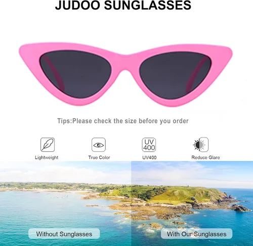Vista 6 de Clout - Gafas de sol estilo vintage estilo retro con ojo de gato para mujer
