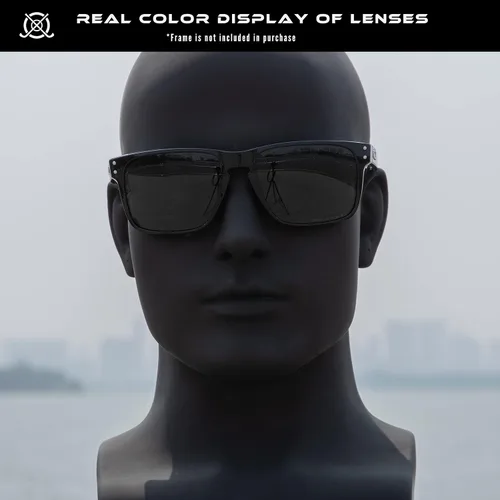 Vista 5 de SOLODAD Lentes de repuesto para gafas de sol Oakley Holbrook XL OO9417 polarizadas, negro carbón (sin grabado polarizado), Negro carbón - Polarizado
