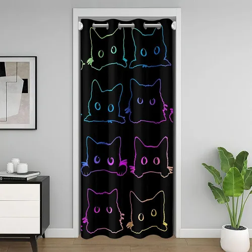 Vista 15 de Erosebridal Highland - Cortina opaca para puerta de vaca, con diseño de rosas para niños, niñas, niños, con animales salvajes del oeste