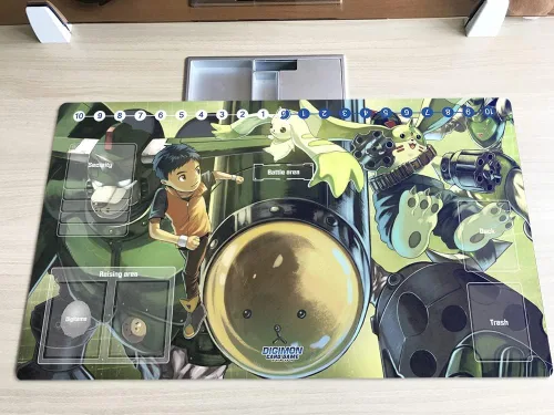 Vista 2 de Alfombrilla de juego DTCG Duel Digimon Board Terriermon Trading Card Game Mat Desk Pad + bolsa gratis (ZD002-232-SM)