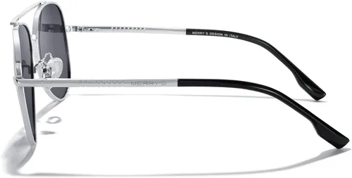 Vista 3 de MERRY'S Gafas de sol clásicas de aviador espejadas para hombres y mujeres, polarizadas, para conducir, pescar, hombres