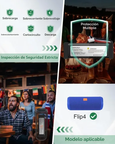Vista 2 de 2026 - Batería de repuesto mejorada de 5800 mAh para Flip 4