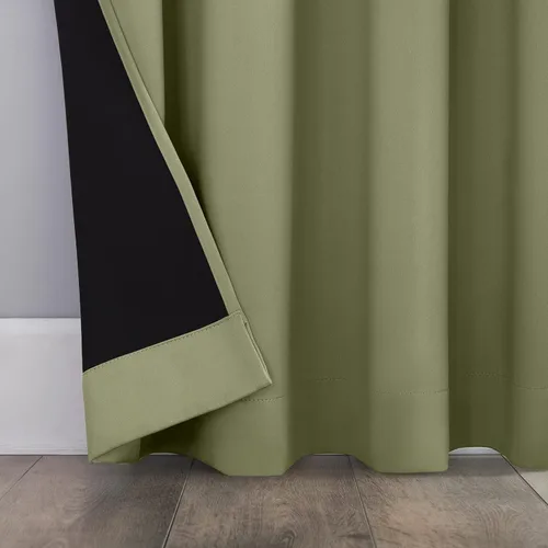 Vista 5 de Sun Zero Nordic - Juego de 2 paneles de cortinas 100 % opacas con ojales, calidad de teatro, reducción de ruido, 52 x 84 pulgadas, verde salvia