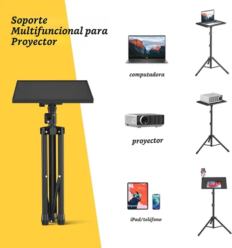 Vista 8 de Facilife Trípode para proyector, trípode para laptop, altura ajustable, de 22 a 47 pulgadas, soporte de trípode para proyector, trípode