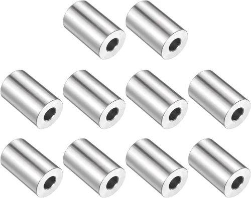 Vista 41 de uxcell 10 piezas de espaciador de acero inoxidable de 3/8" de diámetro interno x 3/4" de diámetro exterior x 1" de longitud, espaciador de rosca