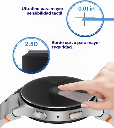 Vista 3 de iDaPro Protector de pantalla para Samsung Galaxy Watch 4 Classic de 1.654 pulgadas. 【1.654 pulgadas es tamaño de la esfera, no es protector
