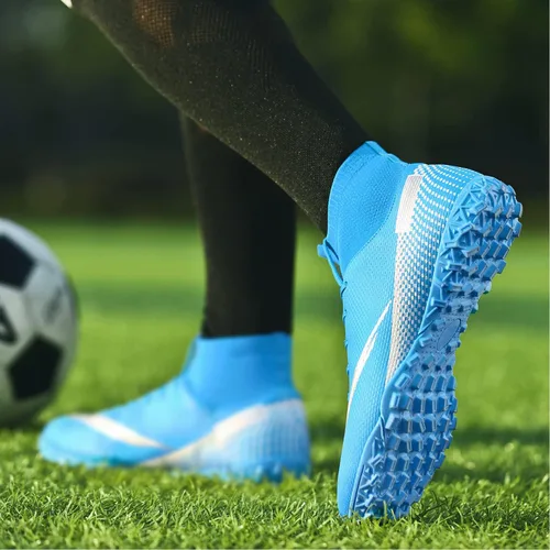 Vista 6 de HaloTeam Zapatos de fútbol para hombre, botas de fútbol profesionales de alta calidad, transpirables, para interiores y exteriores, TFAG