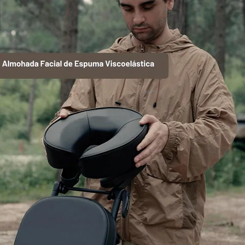 Vista 8 de Silla de masaje portátil, silla de aluminio plegable ligera, negro