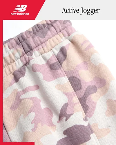 Vista 56 de New Balance Pantalones deportivos para niña, forro polar de mezcla de algodón suave con cordón y bolsillos (tallas 8-16)