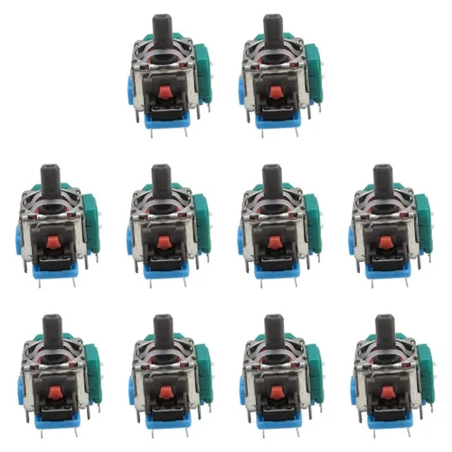 Vista 2 de 10 piezas de repuesto para controlador de joystick analógico, compatible con PS4 Playstation 4, azul