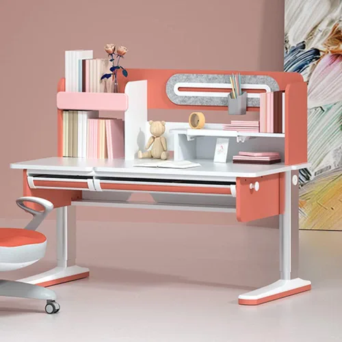 Vista 12 de FCD Escritorio ergonómico de madera para niños, altura ajustable, mesa de estudio, estación de computadora, multifunción, 47.2 pulgadas de ancho