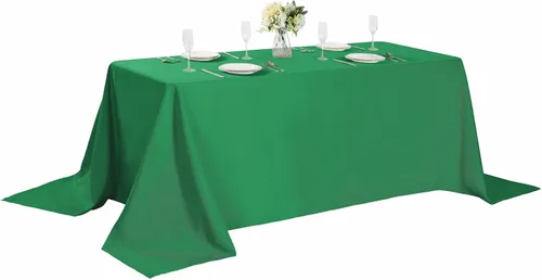 Vista 13 de Mantel rectangular de tela de poliéster lavable de 60 x 120 pulgadas, para decoración de bodas, fiestas, comedores, banquetes
