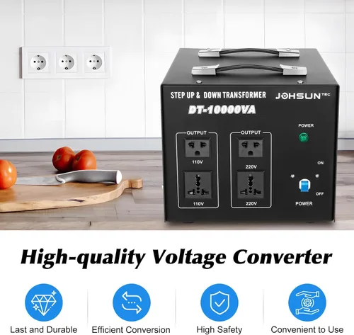Vista 10 de Convertidor de voltaje de 8000 W/10000 W, transformador elevador/abajo, 110 V/220 V, convertidor de potencia, regulador de voltaje automático