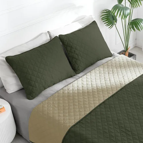 Vista 2 de Easy-Going - Juego de colcha reversible tamaño individual con 1 colcha y 1 funda de almohada, colcha de cama suave, colcha de microfibra ligera