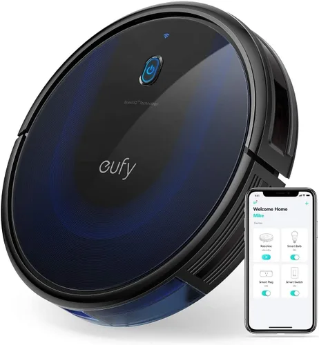 Vista 8 de eufy Robot aspirador Omni C20, robot aspirador y trapeador, auto vaciado, lavado automático de trapeador y secado automático para limpieza manos