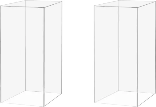 Vista 19 de Caja elevadora de acrílico de 12 x 12 x 16 pulgadas, trono transparente con un lado abierto sin tapa, versátil rectangular Lucite para productos al