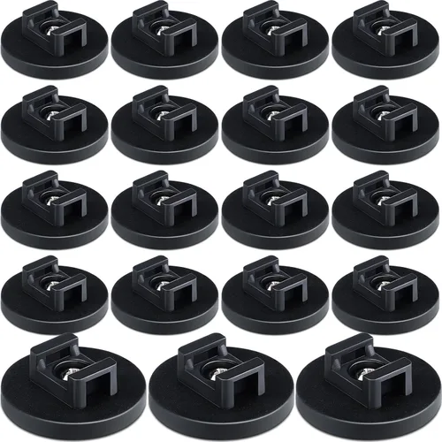 Vista 19 de Yookeer 10 clips magnéticos para cable de montaje con cremallera, color negro, 0.866 in Clips de cable multiusos para cableado eléctrico, base