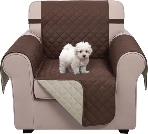 Vista 72 de U-NICE HOME Funda para sillón reclinable, reversible, con correas elásticas, resistente al agua, protege de perros y mascotas, sillón pequeño