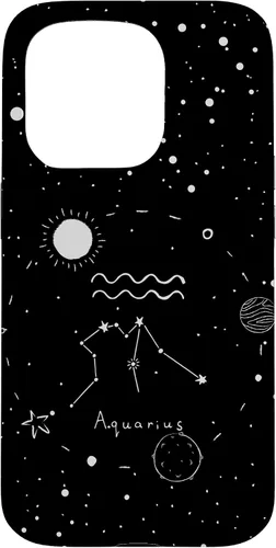 Vista 14 de Aquarius Astrology Celestial Zodiac Sign Aesthetic Case for iPhone 17