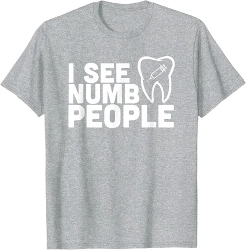 Vista 35 de I see Numb People - Camiseta de regalo para dentista dental, Negro, S