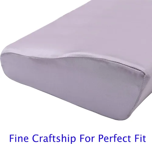 Vista 5 de Funda de almohada de seda para almohada ortopédica para dormir, funda de almohada de seda de morera pura para almohada cervical ergonómica, funda