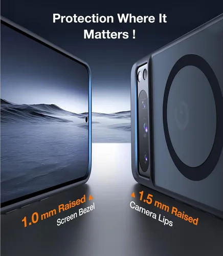 Vista 5 de TORRAS Funda magnética y soporte para Google Pixel 8 Pro, compatible con MagSafe, protección contra caídas de grado militar de 12 pies, ajuste