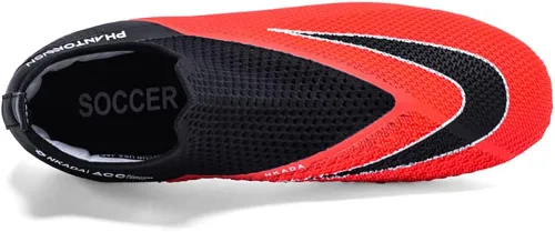 Vista 4 de Zapatos de fútbol para hombre transpirables para atletismo botas de fútbol para exteriores para entrenamiento de césped firme
